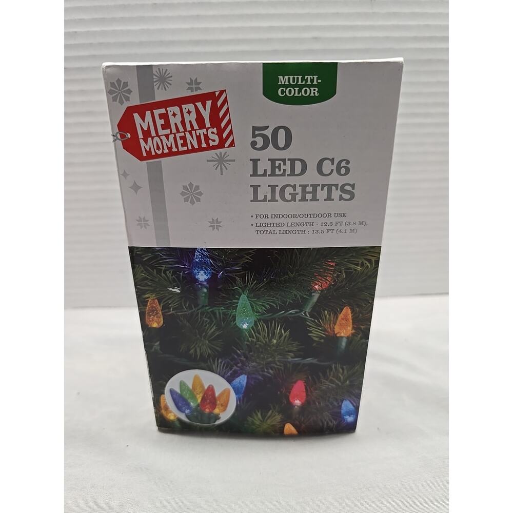 Merry Moments 50 LED‎ C6 Lights Multicolor Indoor/Outdoor 13.5 feet